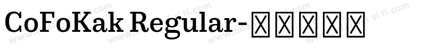 CoFoKak Regular字体转换